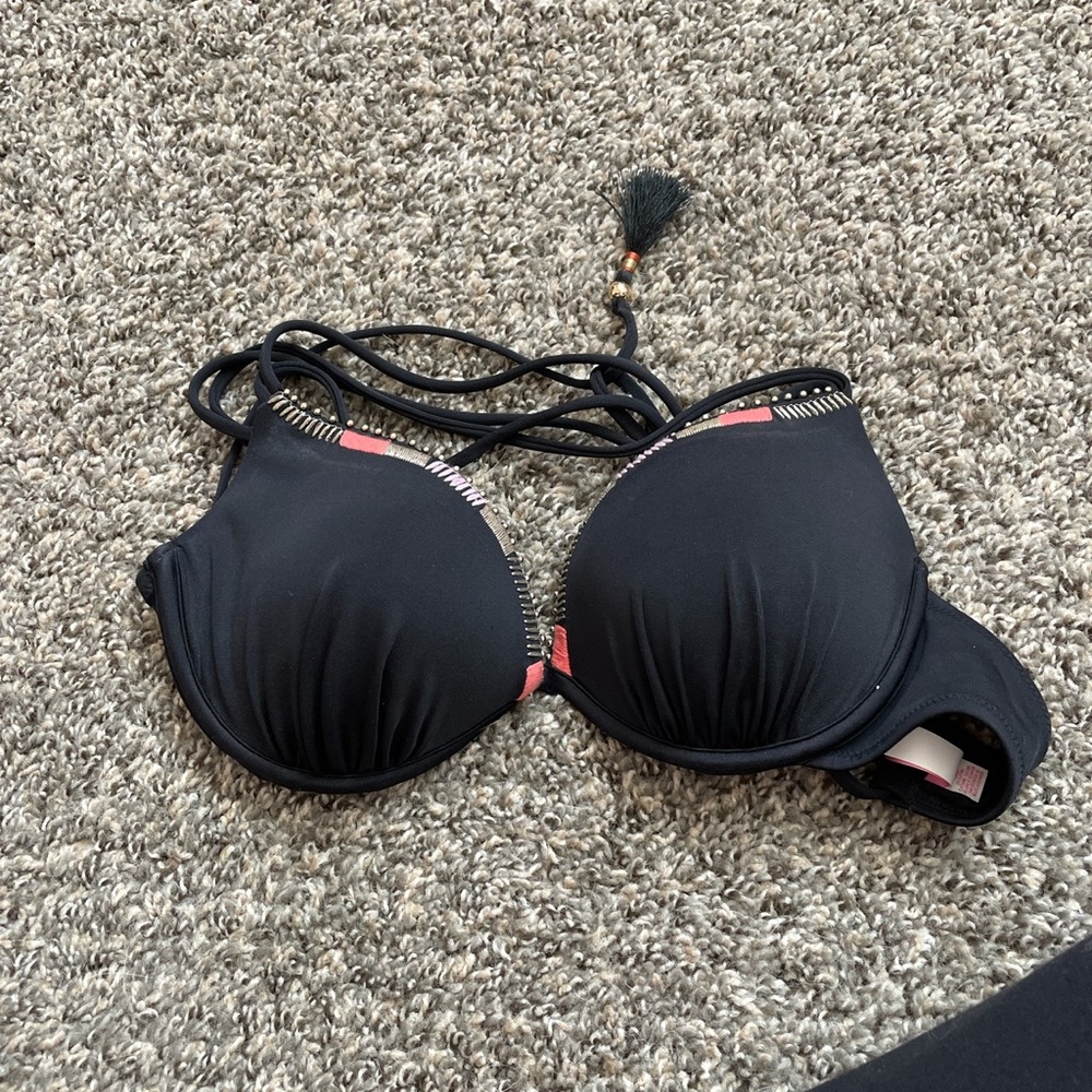 Victoria’s Secret swim black push up bikini top